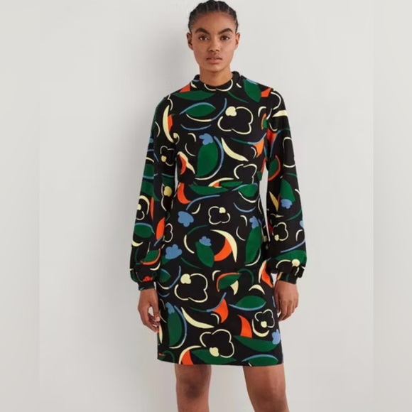 Boden Dresses & Skirts - Boden Naomi Mod Print Jersey Dress Black Multi Size 4